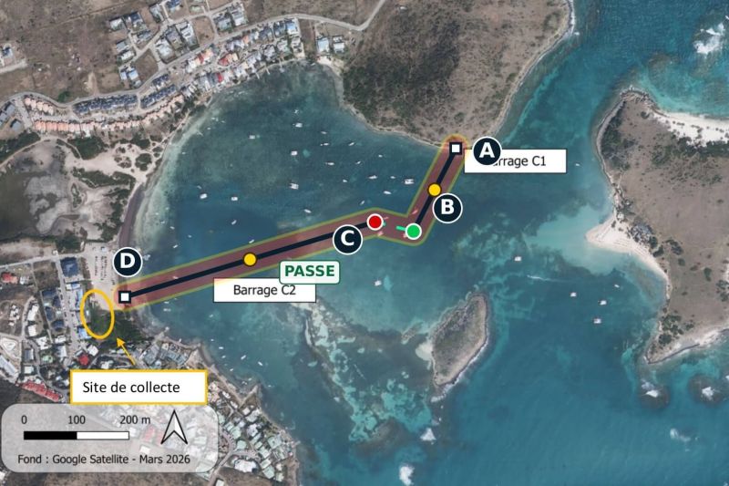 Barrages anti-sargasses : mouillage interdit, Cul de Sac
